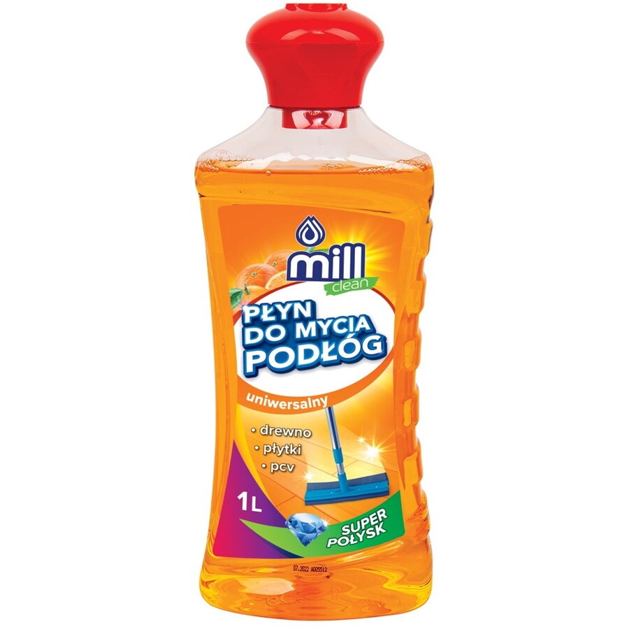 Detergent de Podele Mill Clean Parfum de Portocale 1L Portocaliu