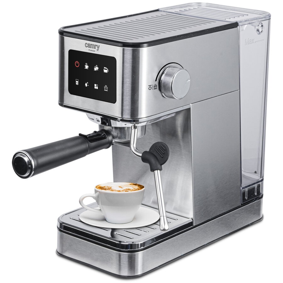 Espressor Manual CR 4389 Rezervor Apa 1.7L Spumare Manuala a Laptelui Presiune 20 Bari Putere 1200W Inox