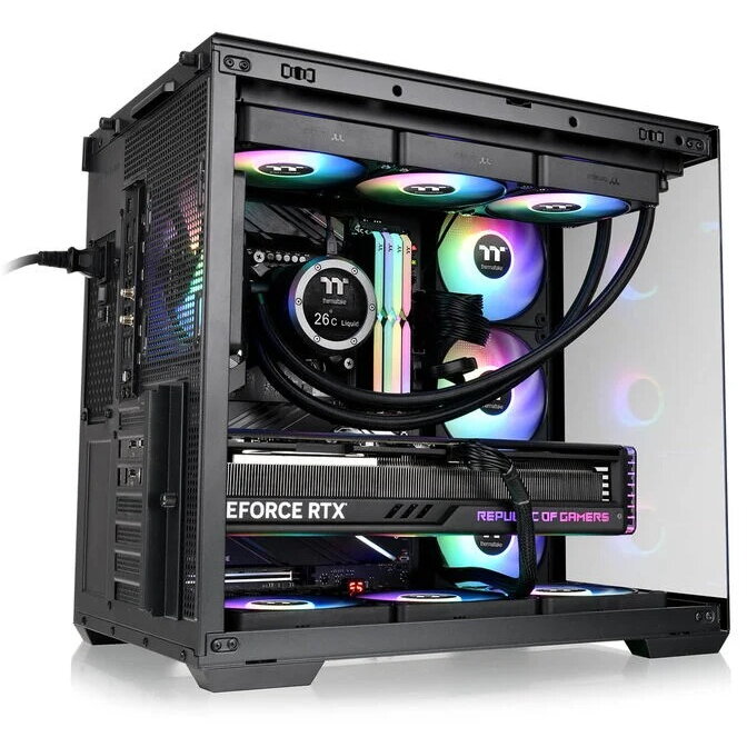 Carcasa Thermaltake View 380 WS ARGB Midi-Tower ATX ARGB Tempered Glass Negru — imaginea 5