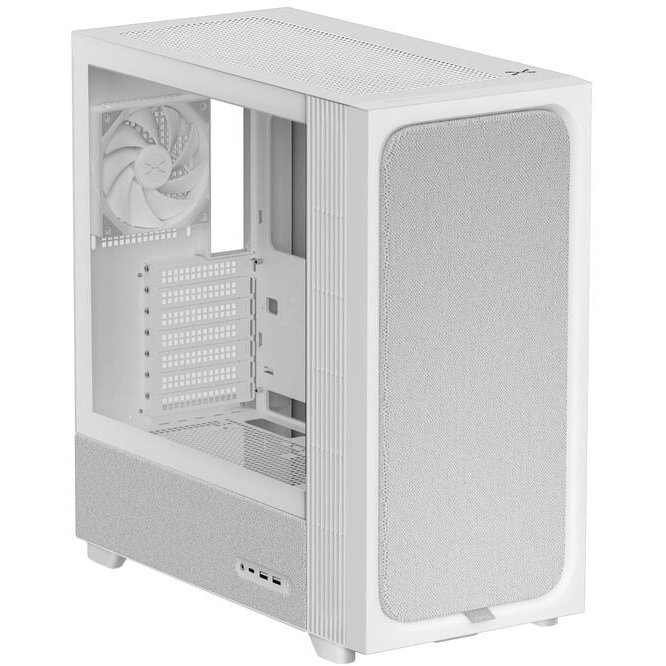 Carcasa FLOVA F50 Midi-Tower ATX Tempered Glass Alb
