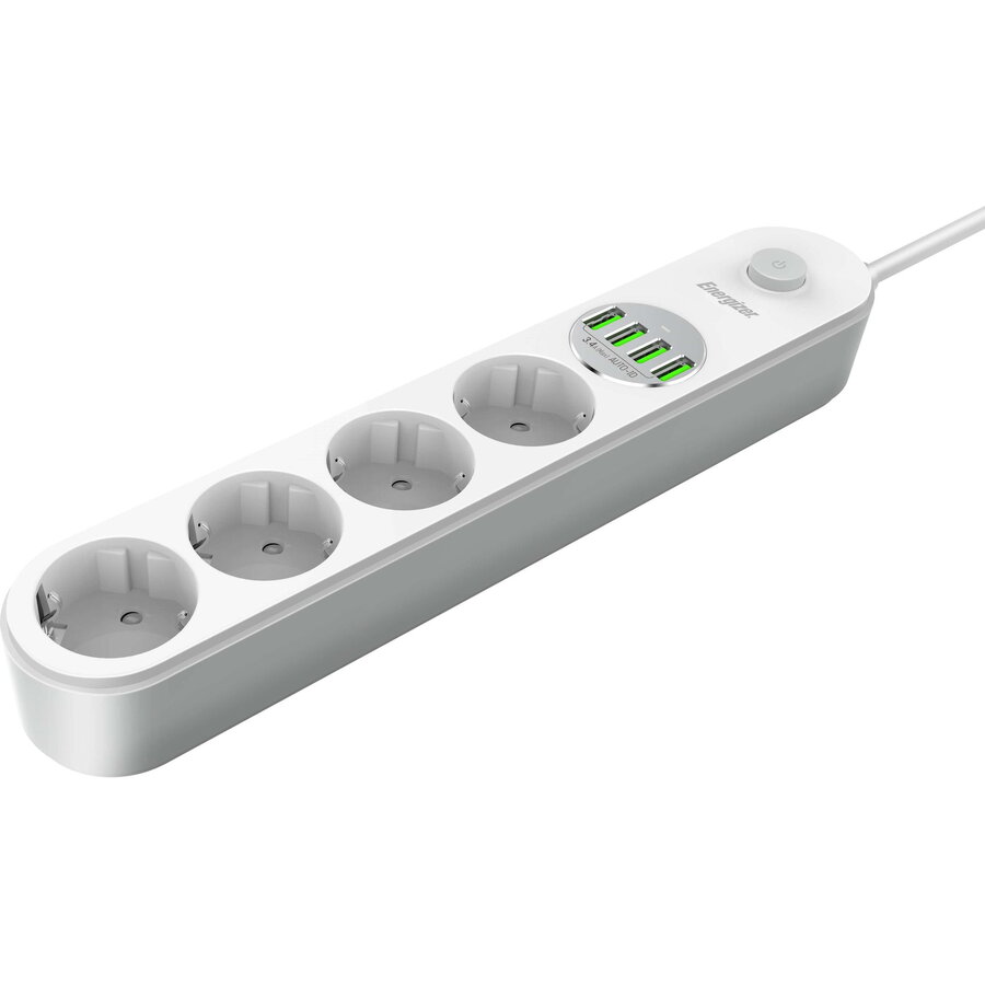 Prelungitor 4x SCHUKO 2m White
