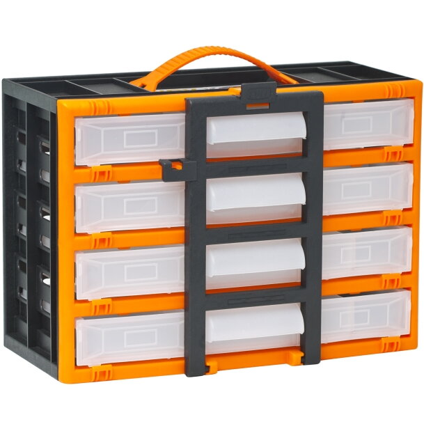 Organizator Portabil pentru Scule cu 4 Sertare si Compartimente Depozitare 310 x 165 x 220mm Negru