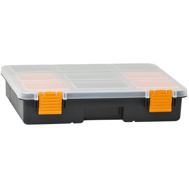 Cutie Organizator din Plastic cu Compartimente Fixe si Organizatoare Detasabile 285 x 235 x 65mm Negru