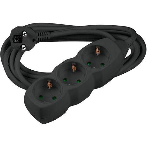 Prelungitor 3 Prize 5m Black