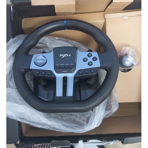 Volan Racing Resigilat -V9 Gen2 Pedale si Schimbator de Viteze Comaptibil cu PC / PS3 / PS4 / XBOX ONE / XBOX Series / Nintendo Switch Negru