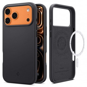 Husa Spigen Apple iPhone 17 Pro Silicone Fit Negru