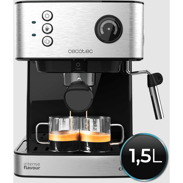 Espressor Cafea Cecotec Power Espresso 20 Professionale 1.5L Argintiu-Negru