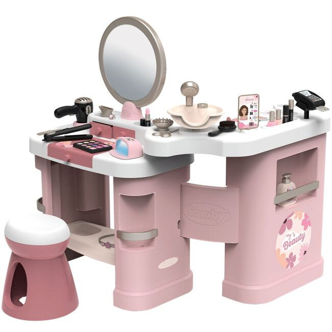 Salon de Înfrumusețare Smoby My Beauty Center cu 26 Accesorii +3ani Roz