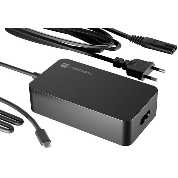Incarcator Natec Grayling GaN USB-C 65W Negru