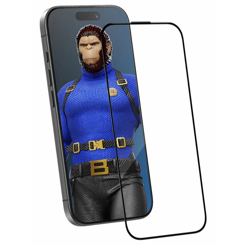 Folie Protecție Blueo Crystal Anti-Scratch Applicator pentru Apple iPhone 16 Pro Max Sticlă Securizată Full Glue — imaginea 5