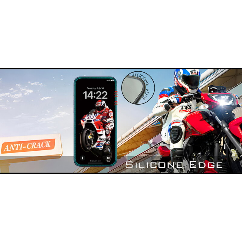 Folie Protecție Anank 3X Reinforced pentru Apple iPhone 16 Pro Max Sticlă Securizată Full Glue 3D — imaginea 4
