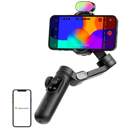 Gimbal AOCHUAN X Pro RGB Negru