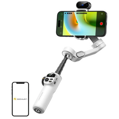 Gimbal AOCHUAN X2 cu Senzor AI Alb