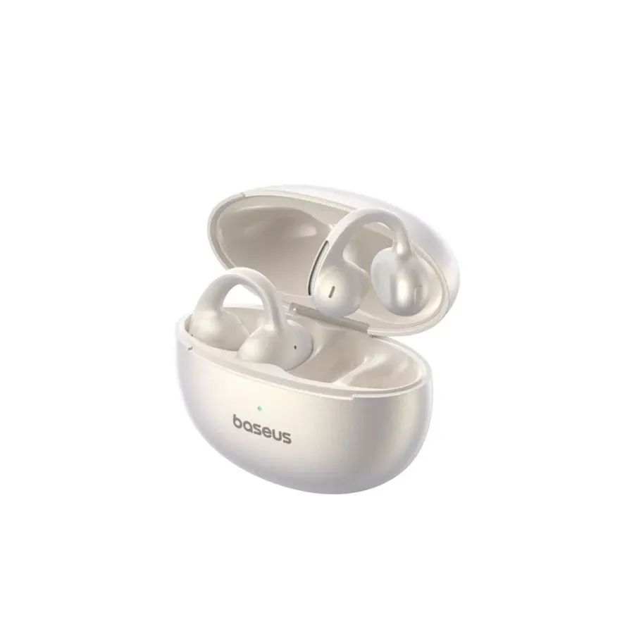 Căști Bluetooth Baseus Bowie MC1 Pro Open Ear Bluetooth 6.0 Multipoint Autonomie 40 Ore IP67 Alb