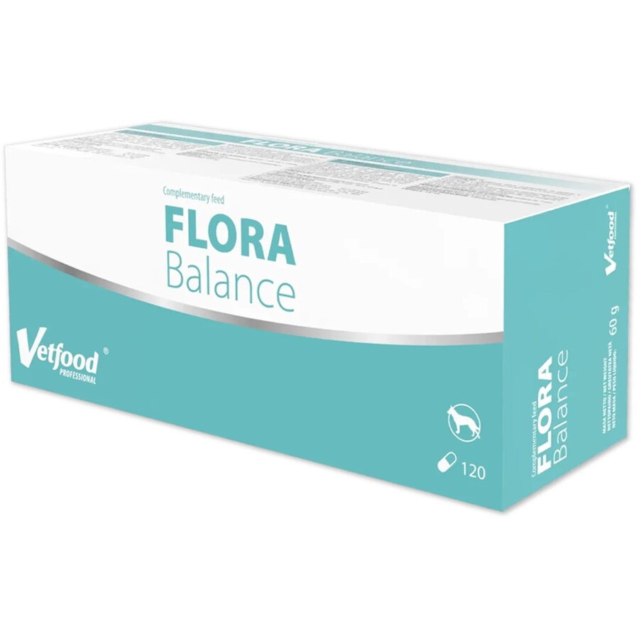 Supliment Nutritiv pentru Câini Vetfood Flora Balance 120 Capsule