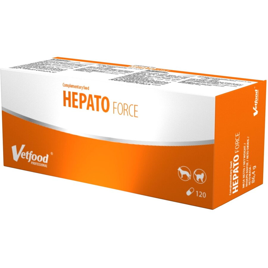 Supliment Nutritiv pentru Câini și Pisici Vetfood Hepato Force 120 Capsule