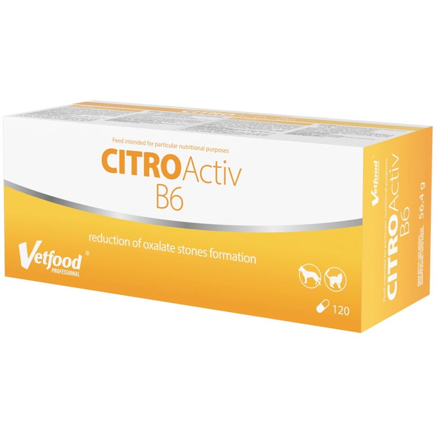 Supliment Nutritiv pentru Câini și Pisici Vetfood Citro Activ B6 120 Capsule