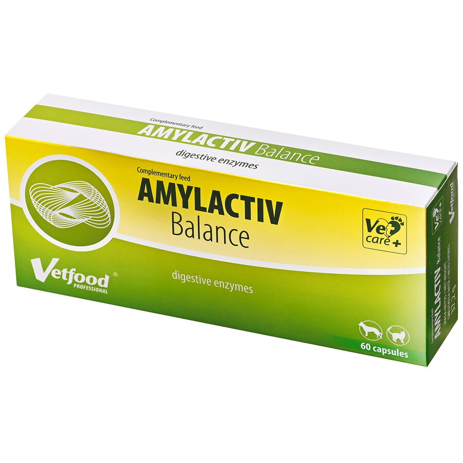 Supliment Nutritiv pentru Câini și Pisici Vetfood Amylactiv Balance 60 Capsule