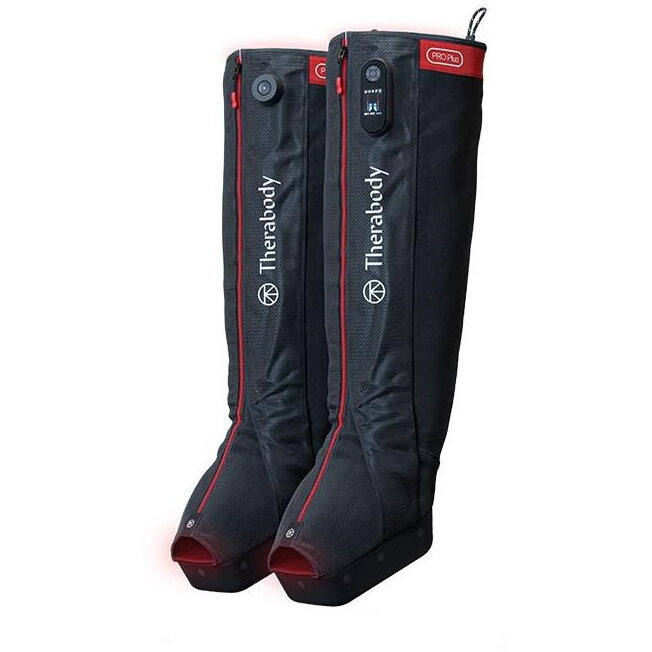 Dispozitiv de Masaj pentru Picioare Therabody JetBoots Pro Plus Mărime M Negru/Rosu