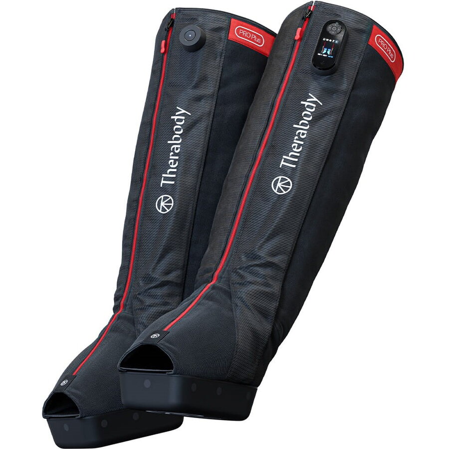 Dispozitiv de Masaj pentru Picioare Therabody JetBoots Pro Plus Mărime L Negru/Rosu