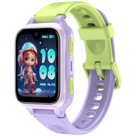 Smartwatch pentru Copii LAGENIO K9 4G Camera Foto Funcție SOS GPS IP68 Varsta 5 Ani+ Mov/Verde