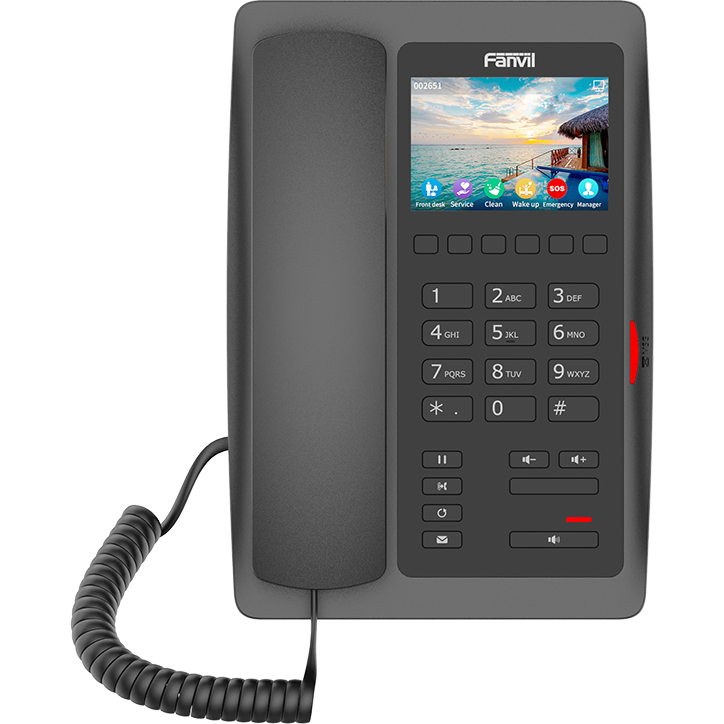 Telefon Fix IP Profesional FANVIL H5W Ecran Color 3.5Inch Wi-Fi Negru