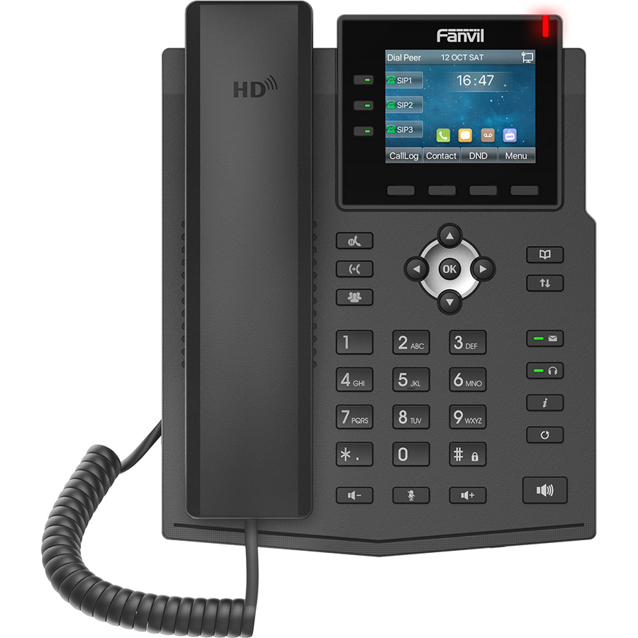 Telefon Fix IP Profesional FANVIL X3U Pro Ecran 2.8 Inch Negru