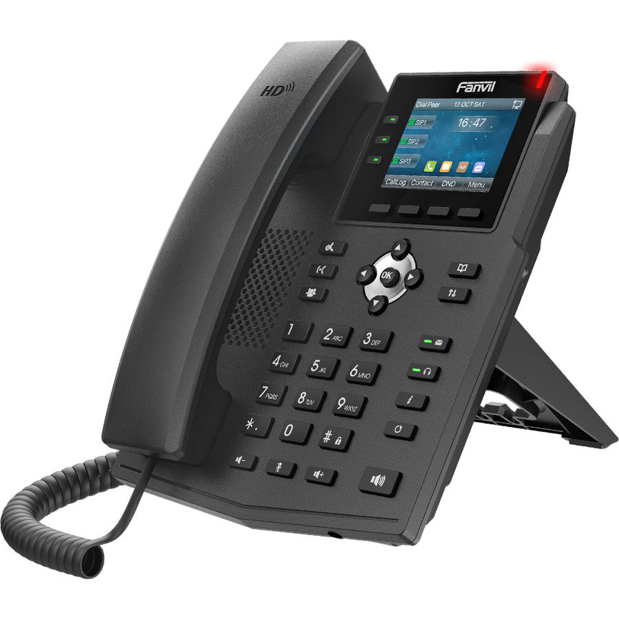 Telefon Fix IP Profesional FANVIL X3U Pro Ecran 2.8 Inch Negru — imaginea 2