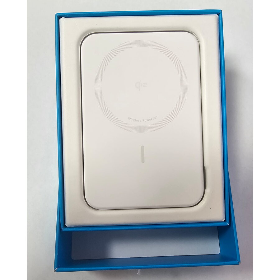 Baterie Externa Resigilat Magnetic Wireless  MagGo  10000mAh Ultra-Slim  Qi2 15W Alb