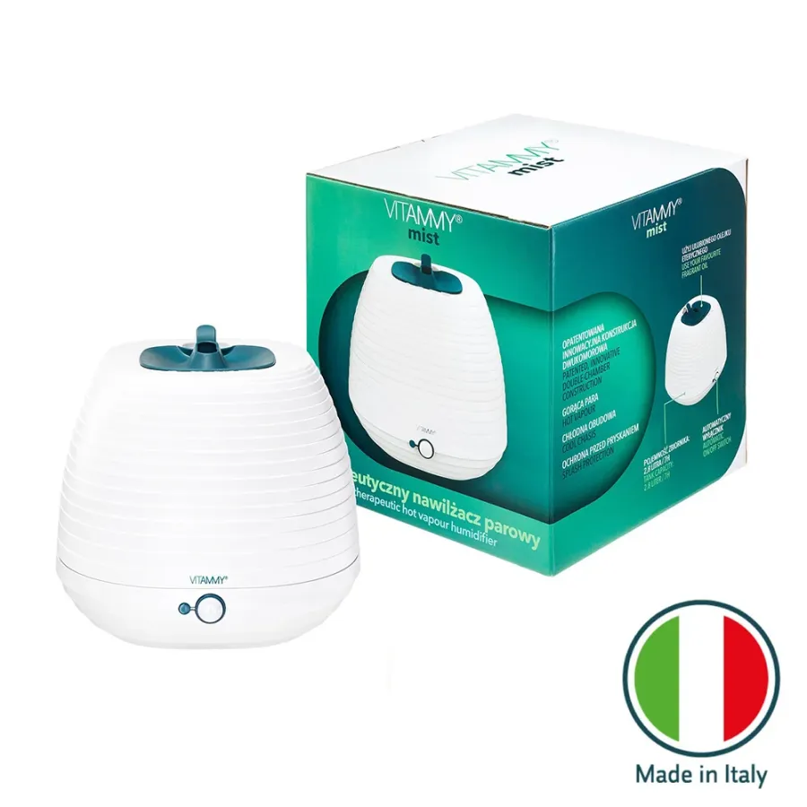 Umidificator Aer cu Abur Vitammy Mist cu Difuzor Aromaterapie Rezervor de 2.7L Oprire Automata Alb