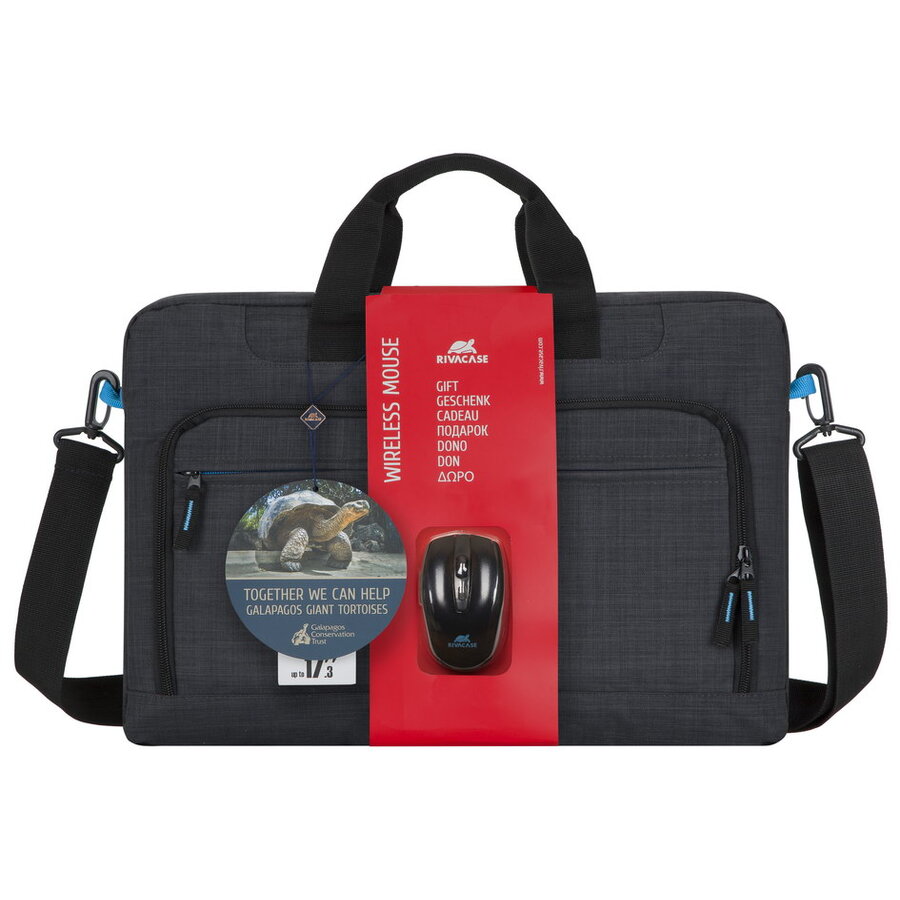 Geantă Laptop RivaCase 8058 Compatibilitate 17.3inch Pachet cu Mouse Negru