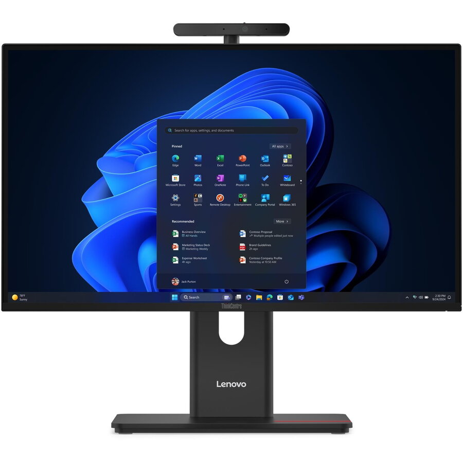 Sistem All in One Lenovo ThinkCentre M90a Gen 6 FHD 23.8inch Intel Core Ultra 5 235 16GB 512GB SSD Windows 11 Pro Black
