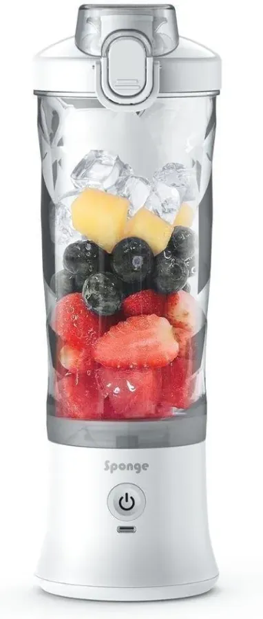 Blender tip Cană Sponge SPONBLW01 600ml 18000rpm Baterie 4000mAh Alb