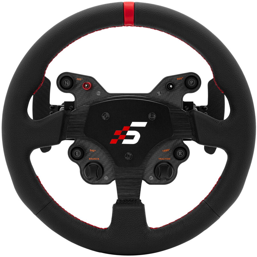 Volan GT1-SR Lenkrad Leder Black