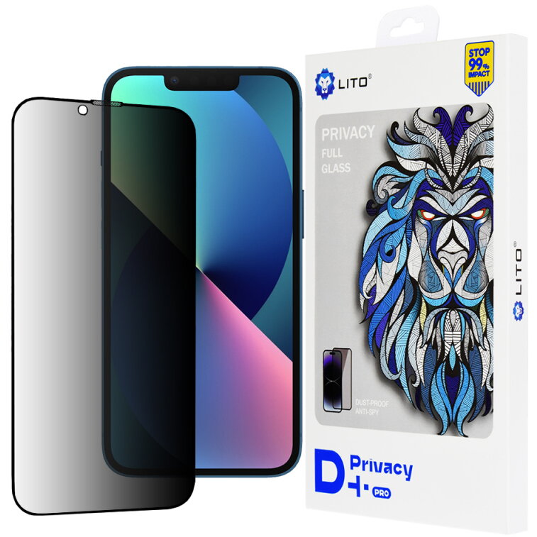 Folie Protecție Lito D+ Pro Apple iPhone 17e / 16e / 14 / 13 Pro Sticlă Securizată Full Glue
