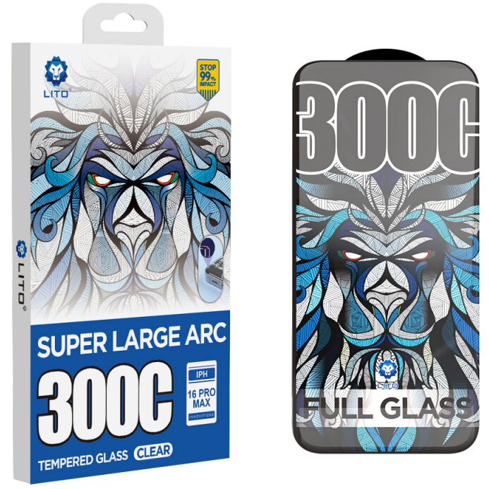 Folie Protecție Lito D+ Max 300C Apple iPhone 17e / 16e / 14 / 13 Pro Sticlă Securizată Full Glue
