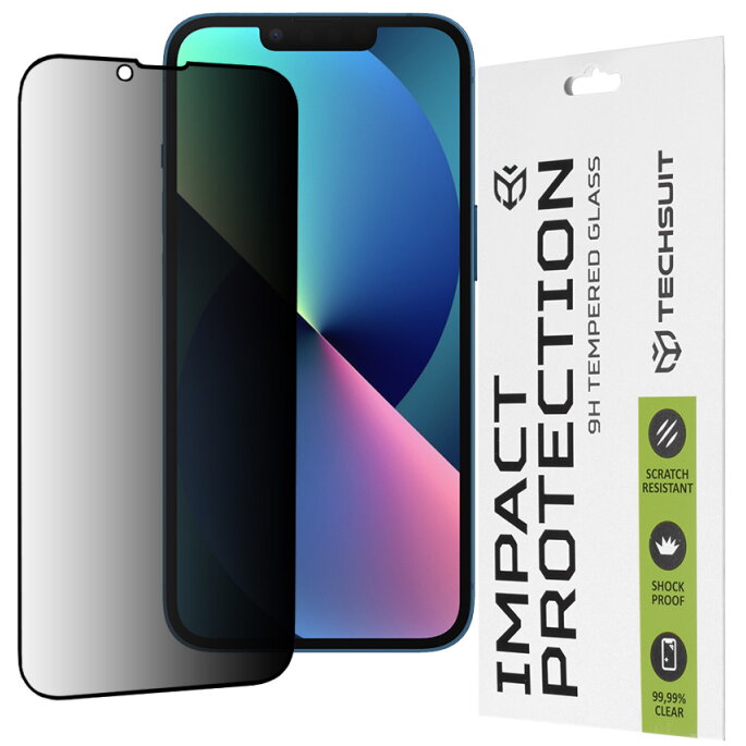 Folie Protecție Techsuit Apple iPhone 17e / 16e / 14 / 13 Pro Sticlă Securizată Full Glue 111D