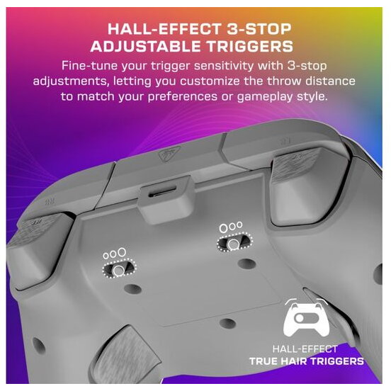 Controller cu Fir Turtle Beach Afterglow Wave pentru XBox USB-C Iluminare RGB Gri — imaginea 5