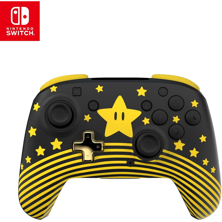 Gamepad Turtle Beach Rematch Wireless pentru Nintendo Switch Editia Super Mario Star Negru/Galben