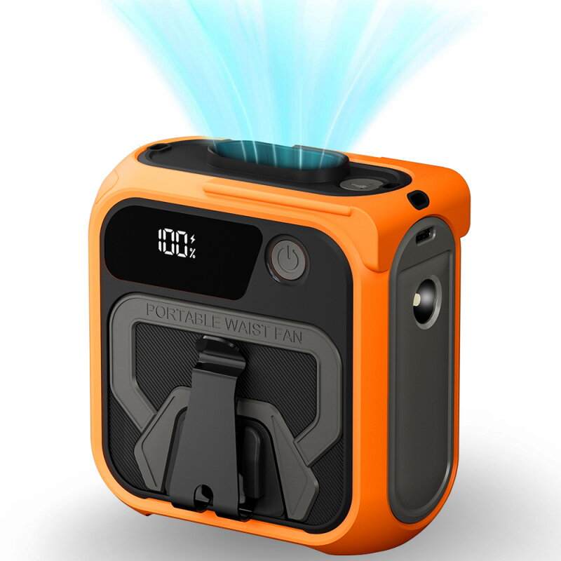 Ventilator Portabil + Baterie Externa 10000mAh Techsuit Z13 Orange