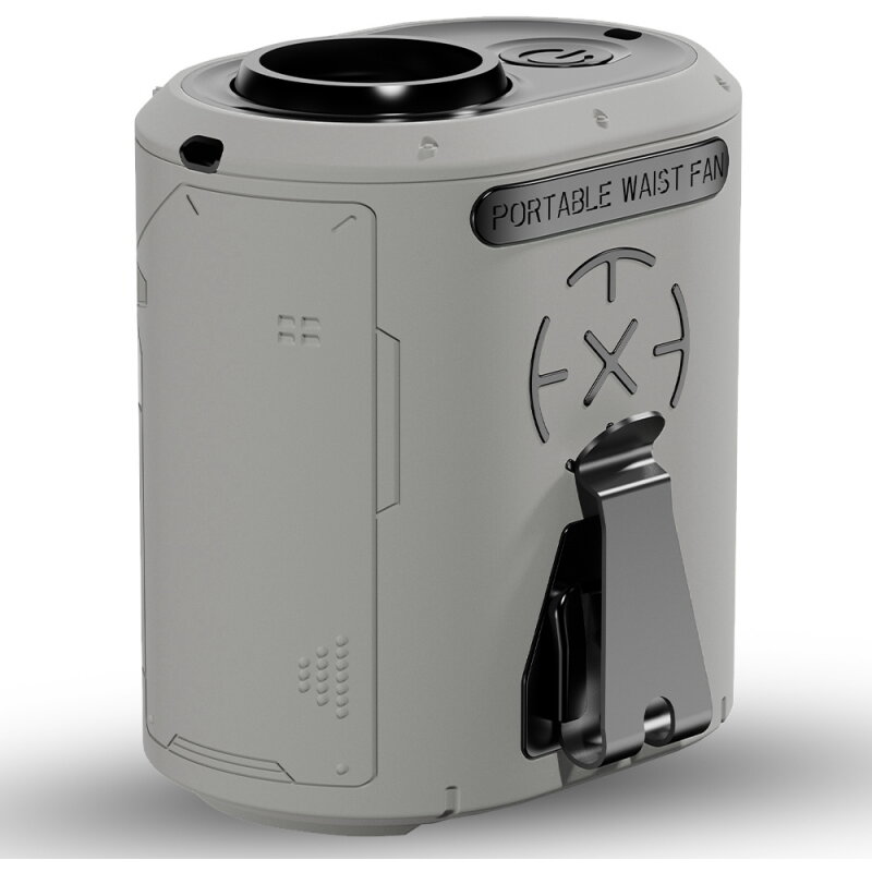 Ventilator Portabil + Baterie Externă 5000mAh Techsuit Z14 Grey — imaginea 2