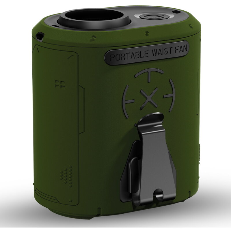 Ventilator Portabil + Baterie Externa 5000mAh Techsuit Z14 Green — imaginea 2