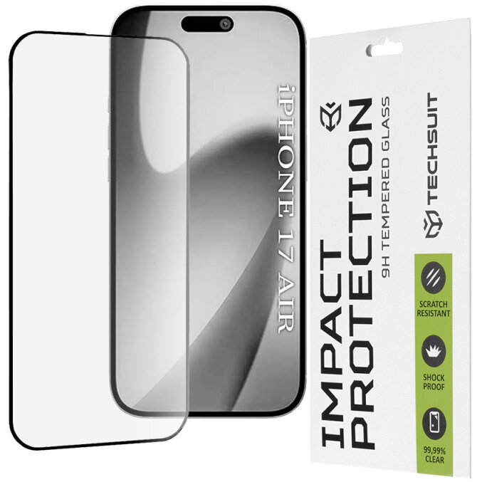 Folie Protecție Techsuit Apple iPhone 17 Air Sticlă Securizată Full Glue 111D