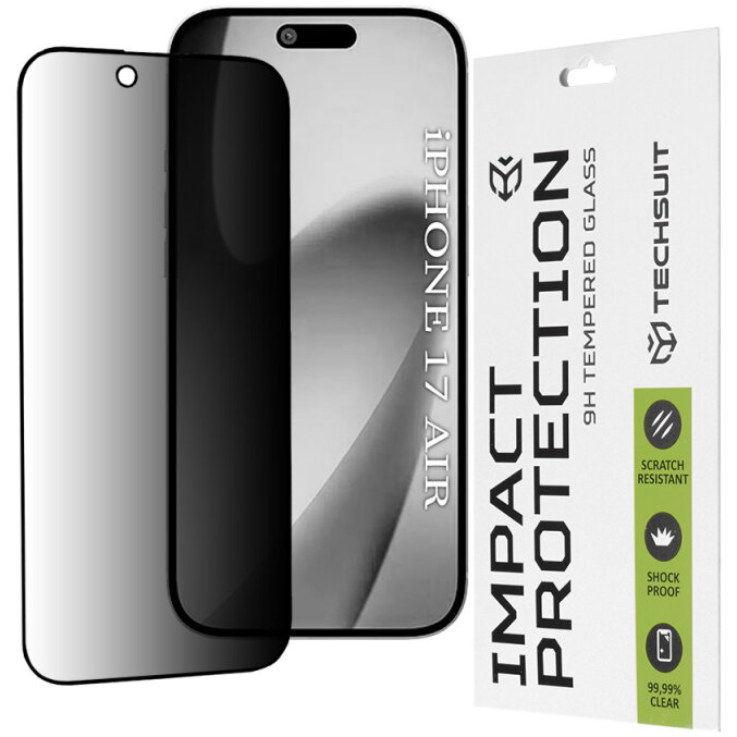 Folie Protecție Techsuit F Apple iPhone 17 Air Sticlă Securizată Full Glue 111D