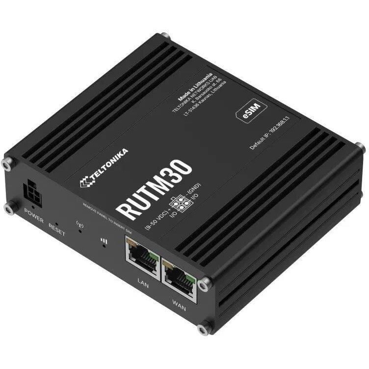 Router Wireless RUTM30 Industrial 5G Wi-Fi eSIM Negru