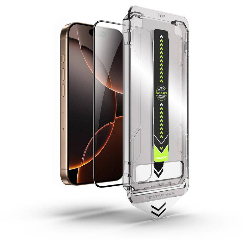 Folie Protecție Techsuit TitanGlass Apple iPhone 17 / 16 Pro Sticlă Securizată Full Glue — imaginea 2