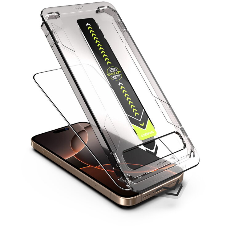 Folie Protecție Techsuit TitanGlass Apple iPhone 17 / 16 Pro Sticlă Securizată Full Glue — imaginea 3