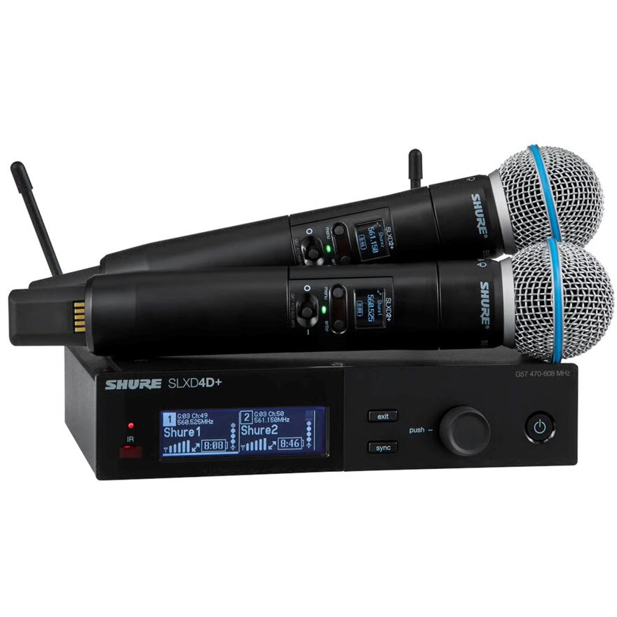 Microfon Shure SLXD24D+E/B58-G65 Dual Digital Wireless Negru