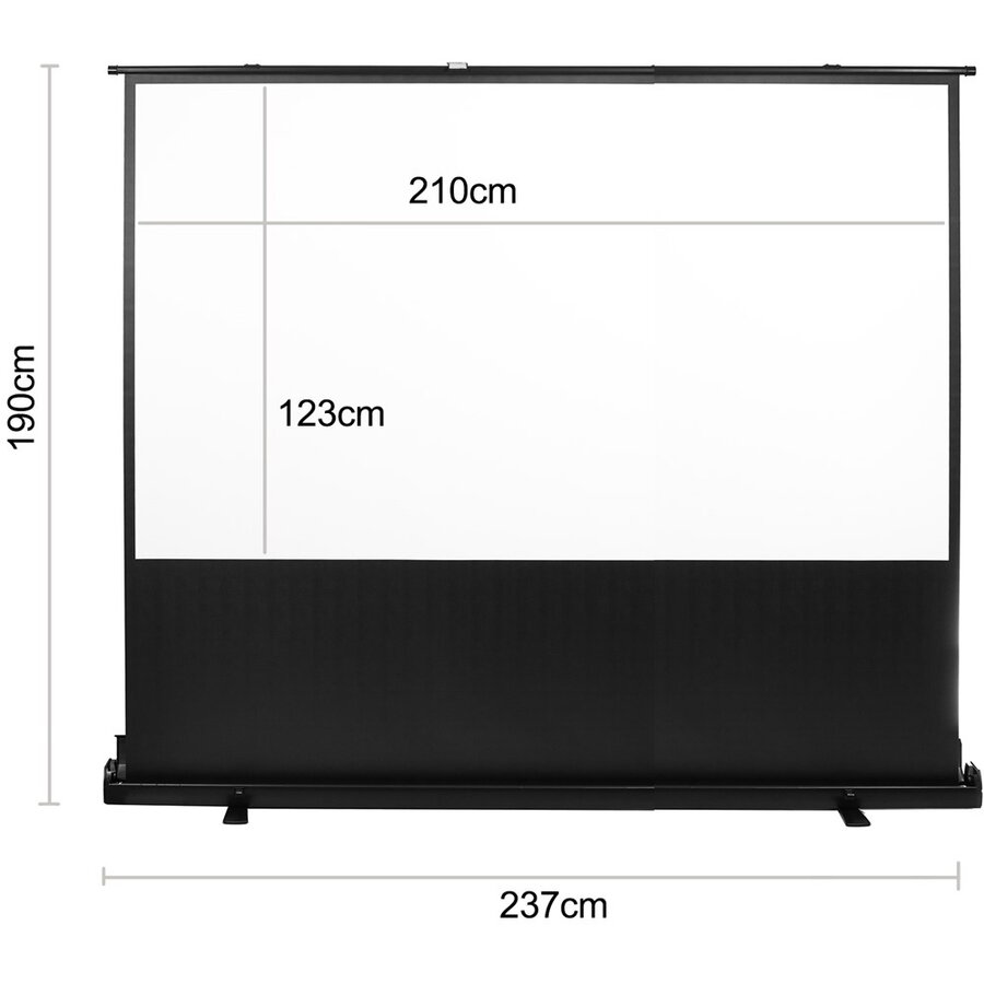 Ecran de Proiecție de Podea Maclean MC-964 Portabil Diagonala 100Inch / 254CM 16:9 Negru — imaginea 4