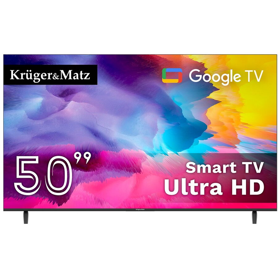 Televizor LED Smart KM0250UHD-G 50Inch / 126CM UHD Google TV Wi-Fi Negru